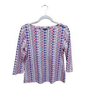J McLaughlin Women’s Size M Catalina Cloth Wavesong Shirt 3/4 Sleeves
